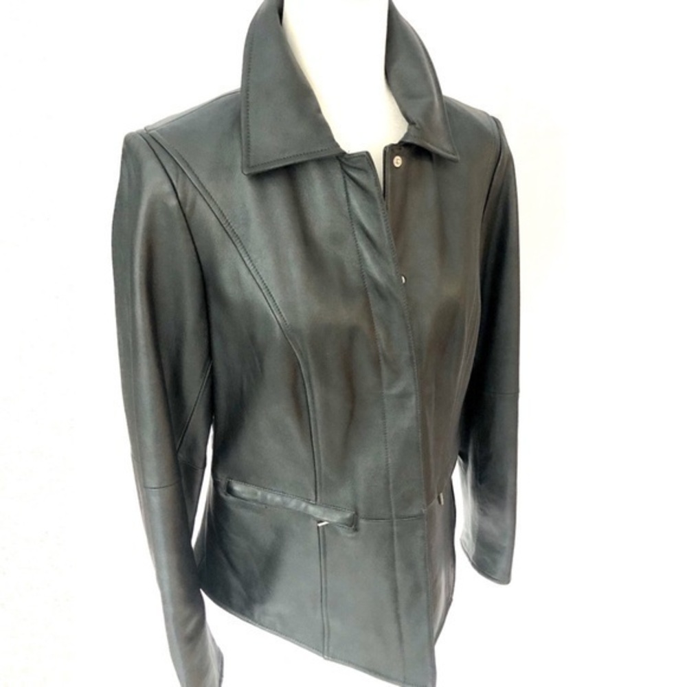 BRADLEY BAYOU 100% metallic  leather jacket